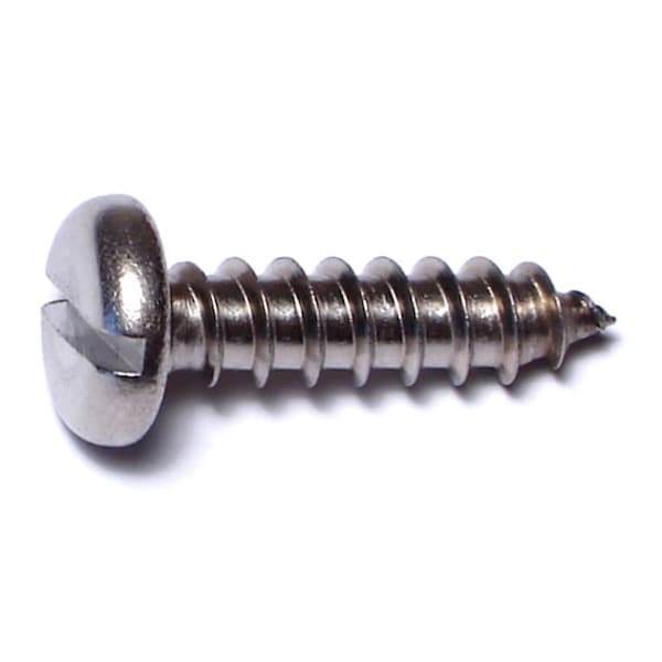 Midwest Fastener Sheet Metal Screw, #14 x 1 in, 18-8 Stainless Steel Pan Head Slotted Drive, 12 PK 62397 - main